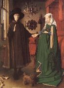 Jan Van Eyck Giovanna Cenami and Giovanni Arnolfini oil painting artist